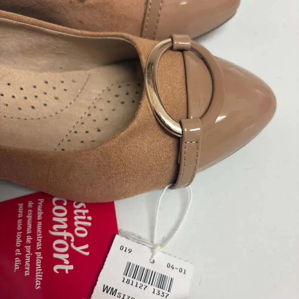 Dexflex Comfort Women's Klara Tan Suede Wedge Heels - Picture 2 of 9